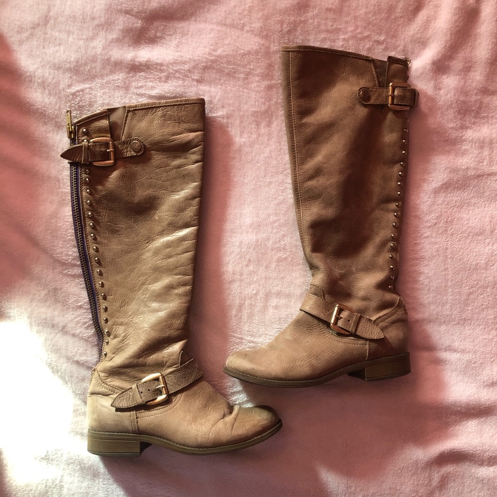 SOLD Steve Madden Leather Knee-High Riding Boots